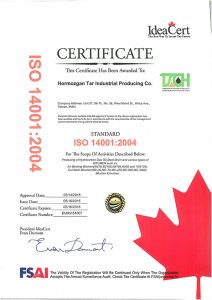 IdeaCert Certificate–ISO 14001:2004