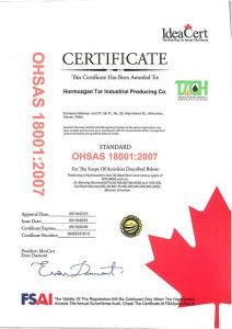 IdeaCert Certificate–OHSAS 18001:2007